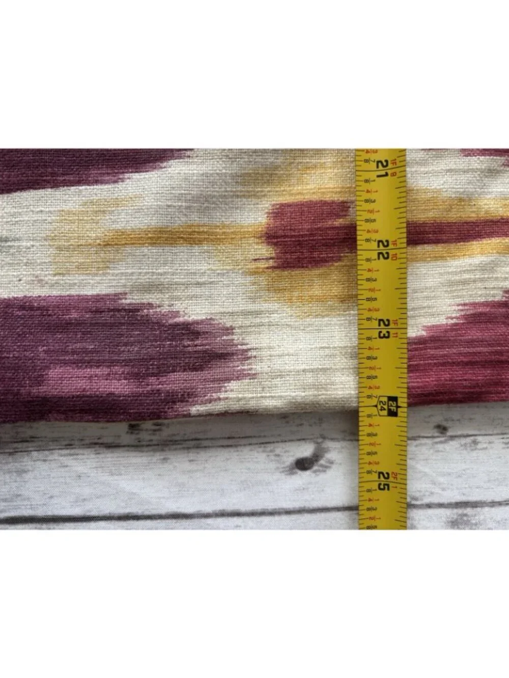 Pottery Barn Inez Ikat Large 24” Pillow Cover Sham Red Ivory